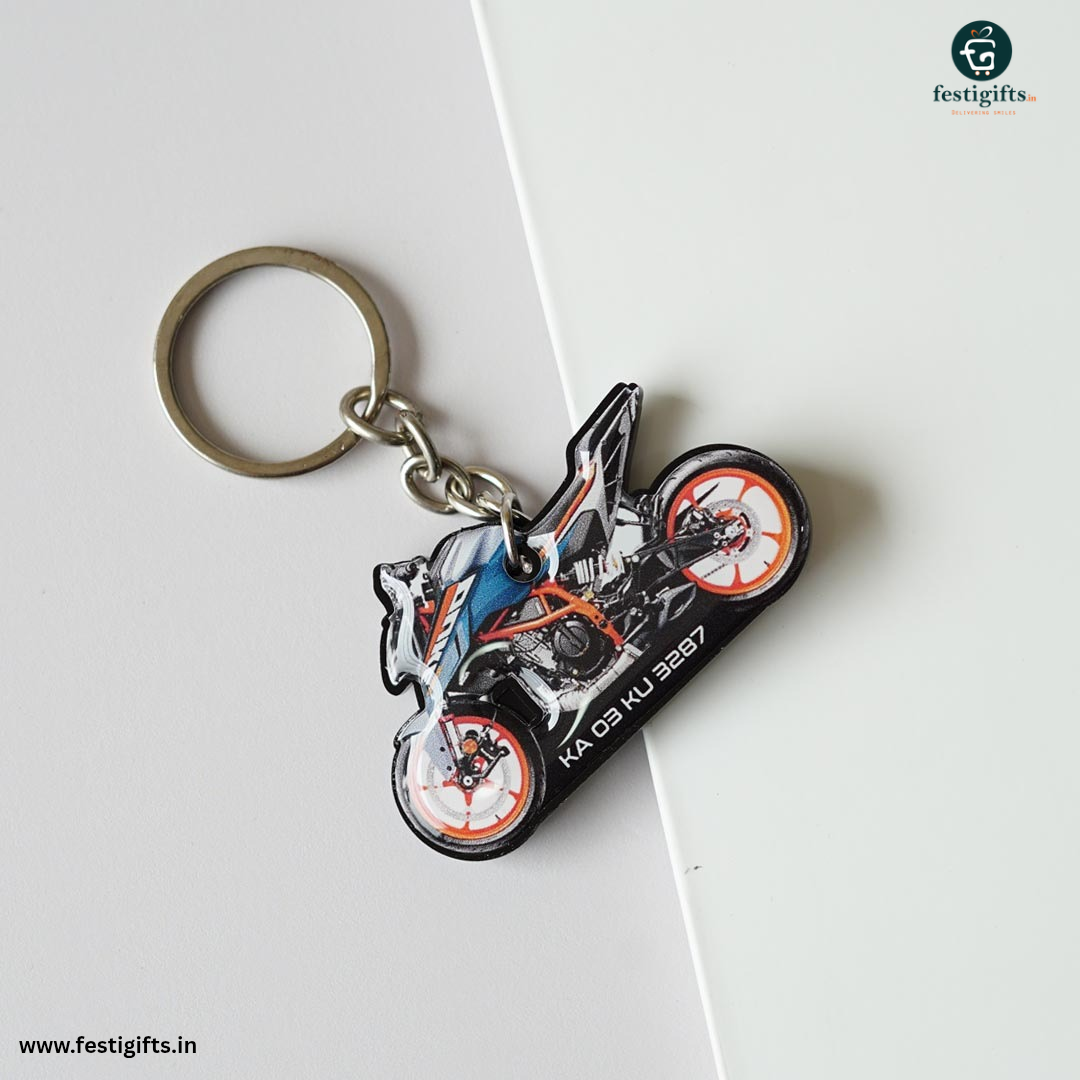 bike shape keychain